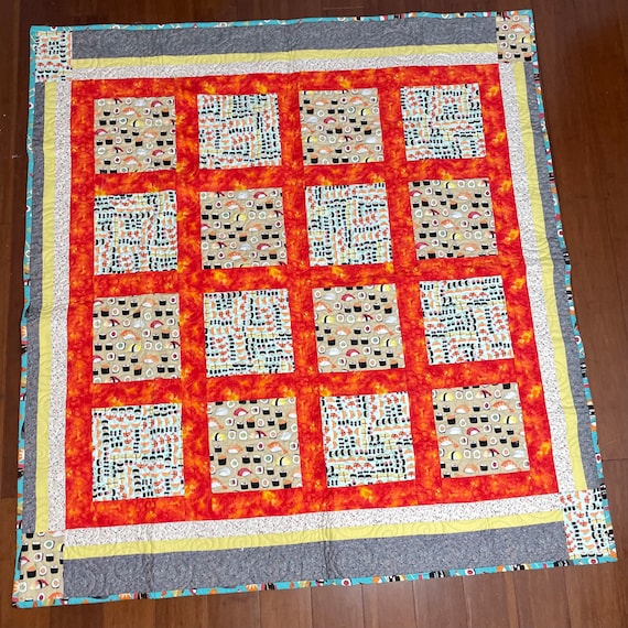 I love sushi quilt 58” x 62”