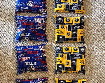 Buffalo themed corn Bags set of 8, 7" x 7" approximately / will allow local pickup