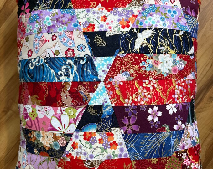 Patchwork pillow 23” x 20” x 8”