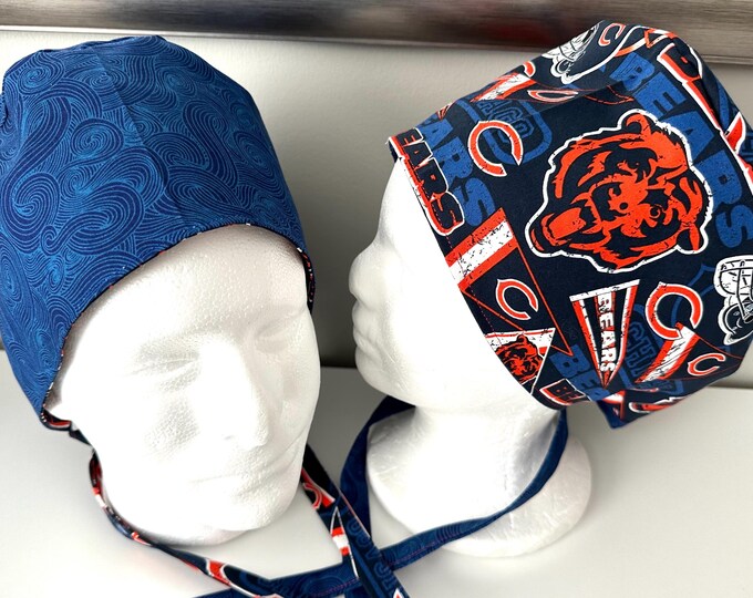 Surgical / Scrub cap / turban/unisex / buffalo / reversible custom fabric