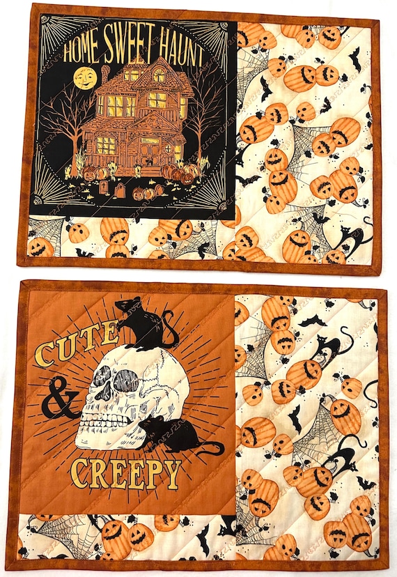 Halloween Placemats  Large, Stitched Table Decor