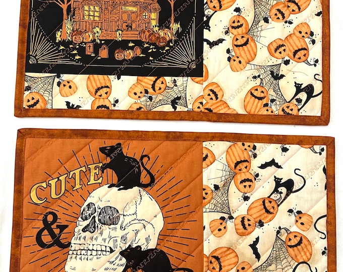 Halloween Placemats  Large, Stitched Table Decor