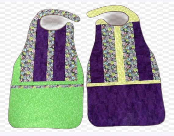 Apron adult size / apron for gardening, dog washing, artists or eating / clothing protectors padded with batting and has pockets