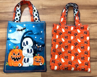 Bag for trick or treating / travel / gift bag / shopping 11” x14” washable and reversible