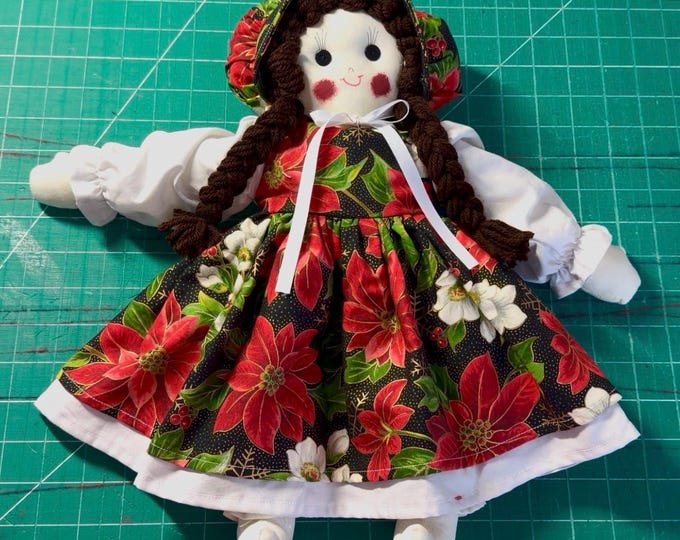 Christmas dolls homemade 16” removable clothes