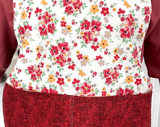 Floral apron / reversible