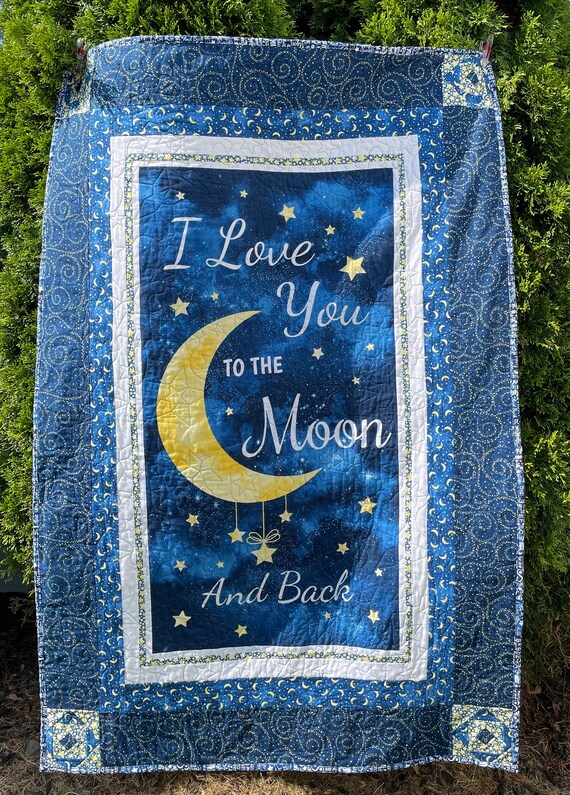 Quilt  “I love You” 42” x 64” or 42” x60” machine quilted Picnic / travel size