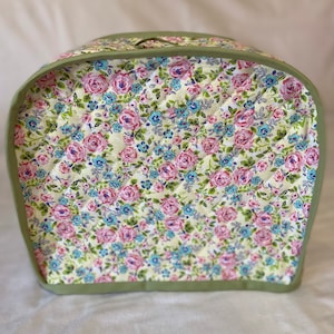 toaster cover, 2 or 4 slice, reversible double sided quilted fabric
