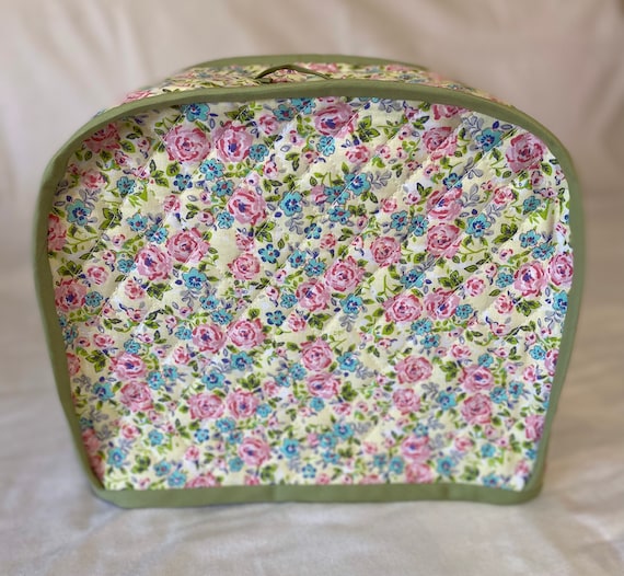 2 or 4 slice toaster cover, reversible double sided quilted fabric