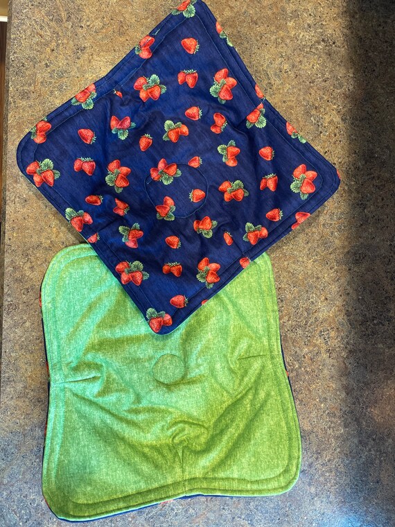 Multi purpose 10” plate cozies. Protect your non stick pans, microwave and serve party dips