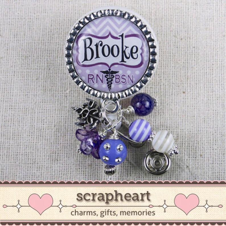 Personalized RN Nurse ID Badge Reel Nurse Graduation LPN BSN Custom name RN Retractable ID holder Blue Nurse Gift Same Day SHIPPING