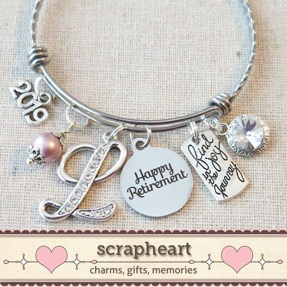 RETIREMENT GIFT- Retirement Jewelry Bracelet-Find the Joy in the Jour…