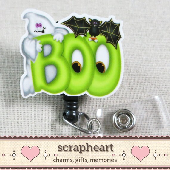 Halloween Nurse Badge Reel - Cute Ghost Boo Retractable ID Holder, Funny Gift For Medical Staff - View #4