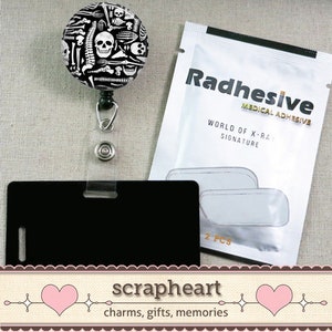 X-Ray Tech Essentials Bundle - Includes Skeleton Badge Reel, X-Ray Marker Holder, and Radhesive X-Ray Marker Adhesive