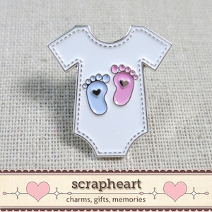 Onesie Enamel Pin, Baby Feet Onesie Pin, Labor & Delivery Nurse Gift, NICU PICU Badge Accessory, Pediatrician Coat Pin,OBGYN Nursing Student