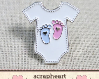 Onesie Enamel Pin, Baby Feet Onesie Pin, Labor & Delivery Nurse Gift, NICU PICU Badge Accessory, Pediatrician Coat Pin,OBGYN Nursing Student