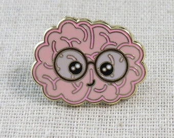 Brain Enamel Pin, Cute Anatomical Brain Lapel Pin, Kawaii Brain Pin, Neurology Brain Lanyard Pin, Neuroscience Brain Labcoat Pin, Nurse Pin