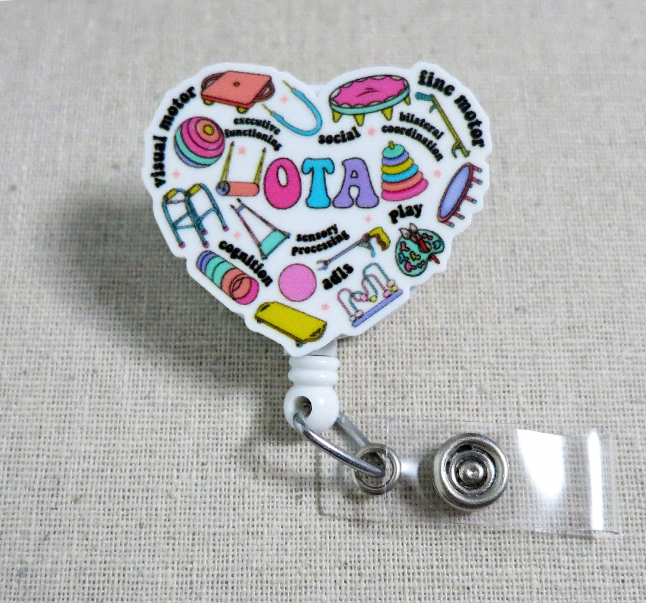 Ota Badge Reel, Occupational Therapy Assistant Badge Holder, Ota Badge ID Holder, National OT Day Gifts, Colorful Ota Badge Clip, Ota Gifts