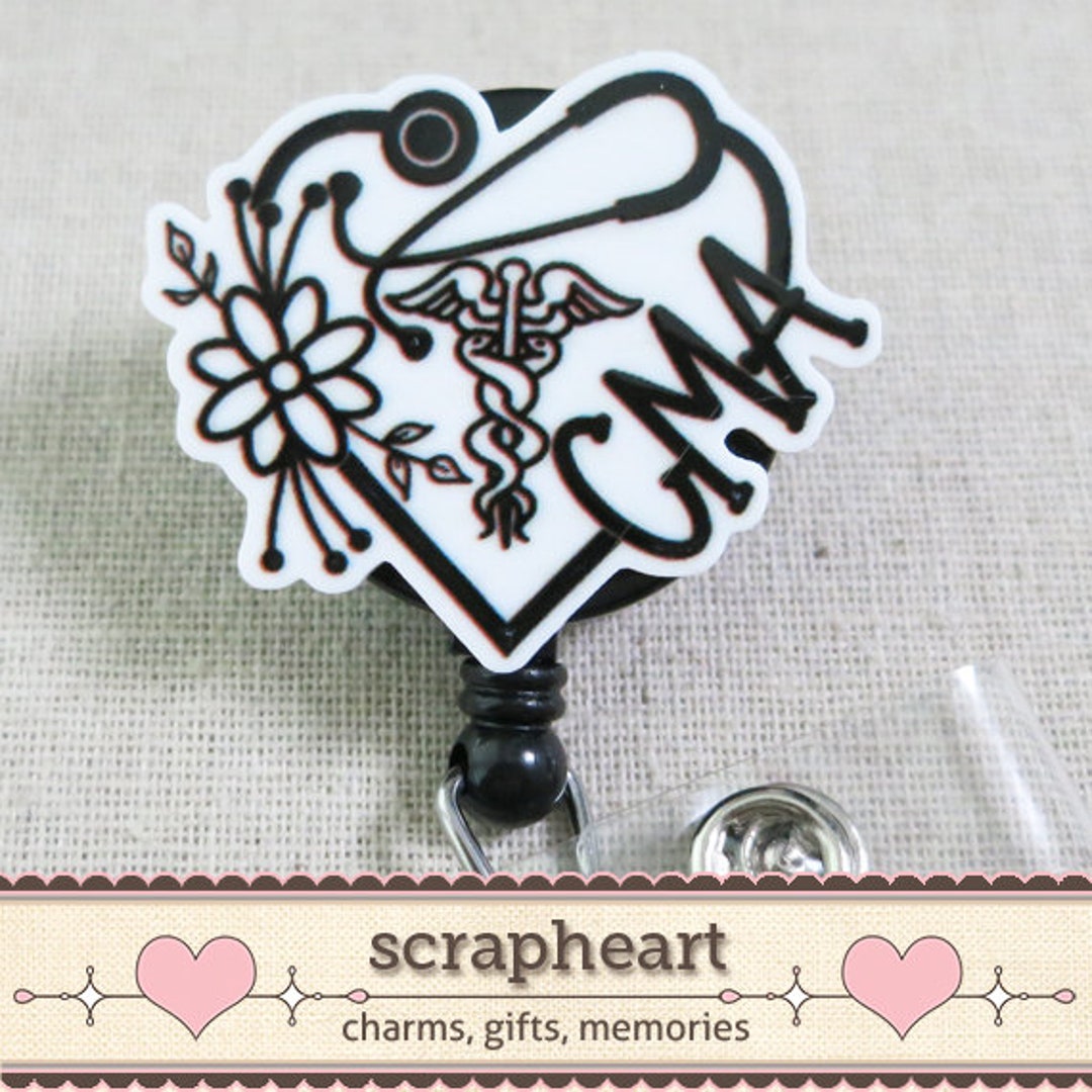 CMA Badge Reel, Certified Medical Assistant Badge Id Holder, Nurse