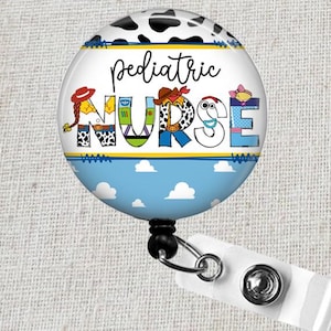 Pediatric Nurse Badge Reel, Pediatric Nurse Retractable ID Badge, Peds Nurse Week Badge Reel, Children&#39;s Hospital RN Badge, PICU Nurse Gift
