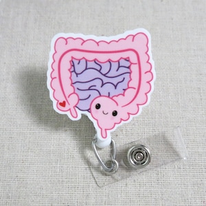 Intestines Badge Reel, GI Intestines Badge Holder, Gastroenterology Badge Gift, Gastro Nurse Clip, Anatomy Badge Reel, Healthcare Accessory