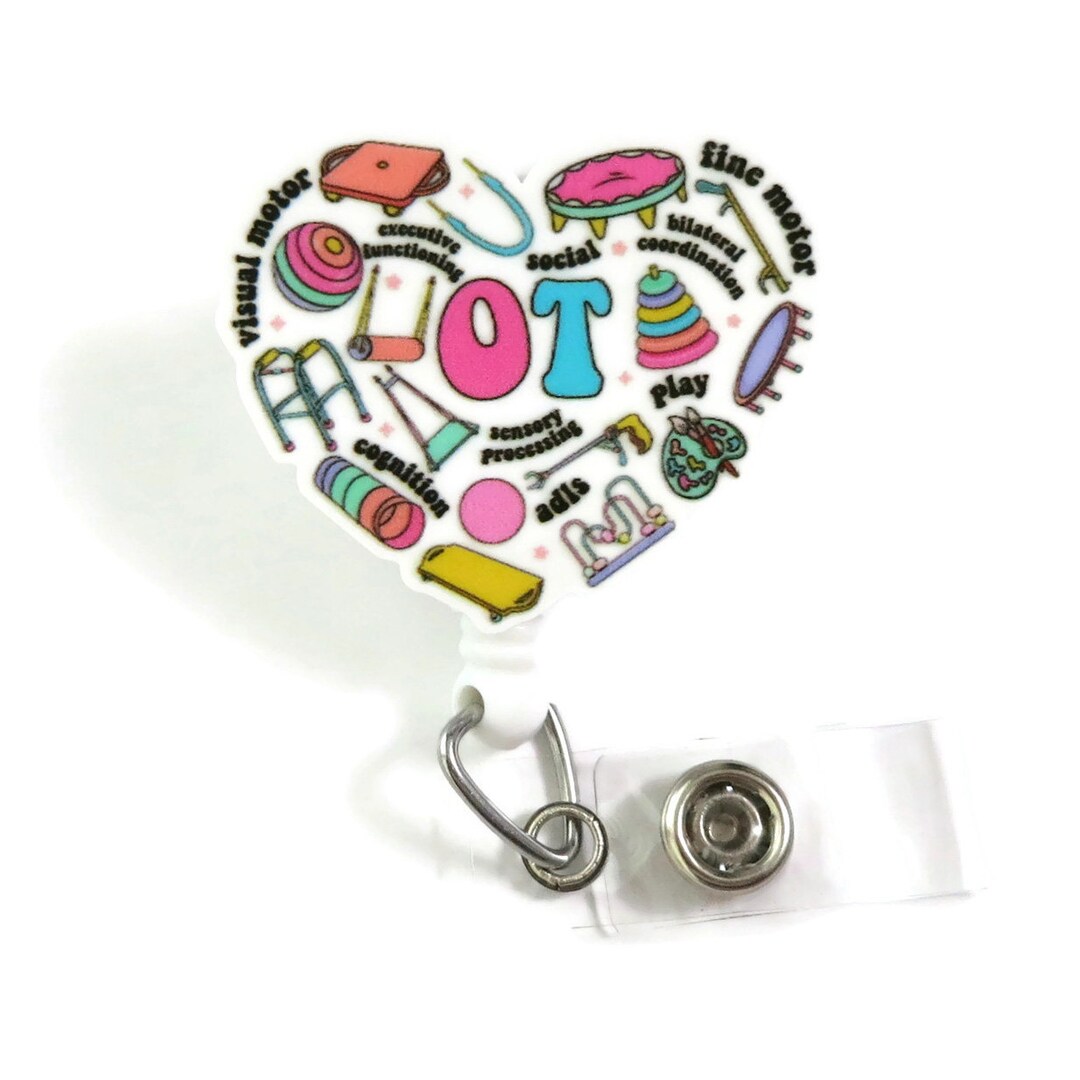 OT Badge Reel, Occupational Therapy Badge Holder, Cota Badge Reel