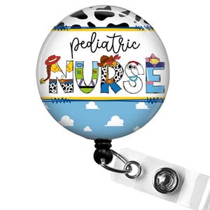 Pediatric Nurse Badge Reel, Pediatric Nurse Retractable ID Badge, Peds Nurse Week Badge Reel, Children&#39;s Hospital RN Badge, PICU Nurse Gift