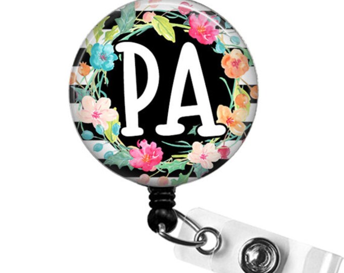 Pa Sign Accessory Physician's Assistant Badge Reel, PA Retractable Badge Holder ...