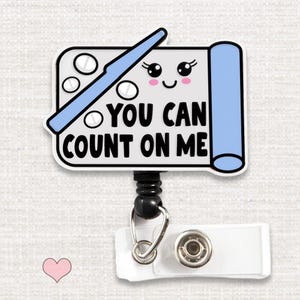 Cute Pharmacy Tech Badge Reel, You Can Count on Me Pharmacy Badge Holder, Funny Pill Counter Pharmacy Badge Reel, CPhT Pharmacy Tech Gifts