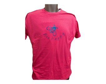 Bee-Happy Glitter T-shirt (pink)