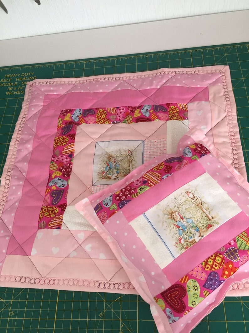 Handmade Dolls Pram & Pillow Quilt Set Etsy