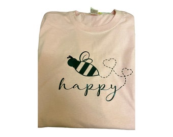 Bee-Happy Glitter T-shirt (White)