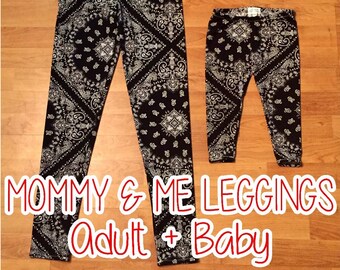 Adult and Baby/Toddler Mommy & Me Leggings Set! Match your little one with over 30 prints! Custom Sizing and Embellishments Availble!