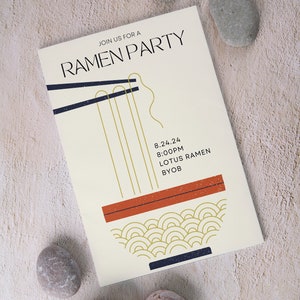 Ramen Party Invitation Editable Template, Ramen Party Invite, Digital Download