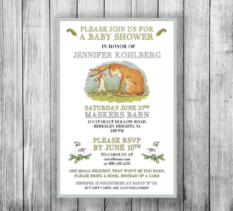 Guess How Much I Love You Themed Baby Shower Invitation | Etsy