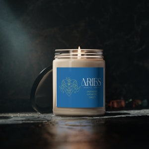 Aries Zodiac Candle 100% Soy Astrology Gift