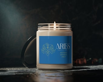 Aries Zodiac Candle 100% Soy Astrology Gift