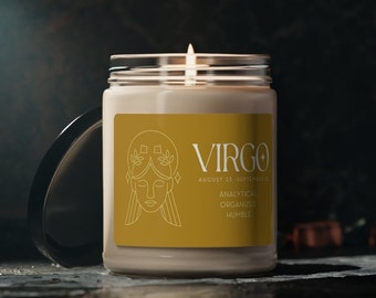 Virgo Zodiac Candle 100% Soy Astrology Gift
