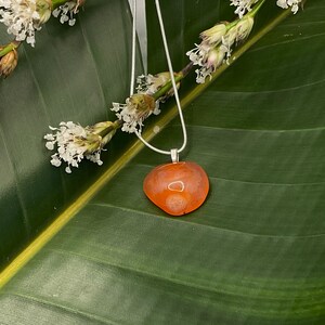 Carnelian Pendant With Chain Or Leather Cord