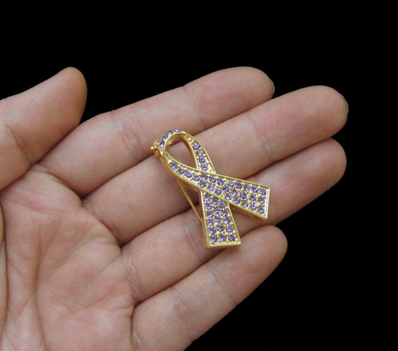 CRYSTAL PERIWINKLE RIBBON BOW STOMACH CANCER AWARENESS PENDANT CHARM NECKLACE CRYSTAL PERIWINKLE RIBBON BOW STOMACH CANCER AWARENESS PENDANT CHARM NECKLACE