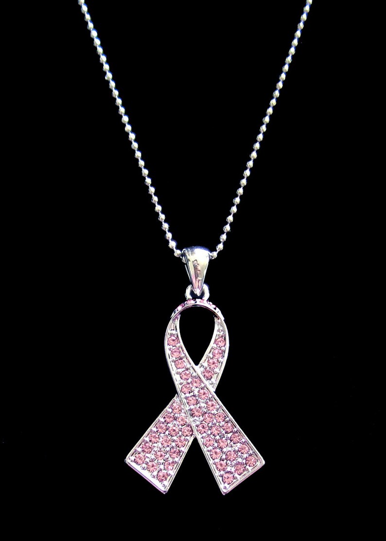 100 Stück Brustkrebs Anhänger Pink Ribbon - DIY Schmuck Basteln