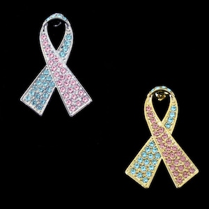 Leichte blaue Licht Rosa Band Schleife Schwangerschaft Säugling Verlust Fehlgeburt SIDS Unfruchtbarkeit pro-Leben Bewusstsein Brosche Pin Silber Gold-Ton-Ton