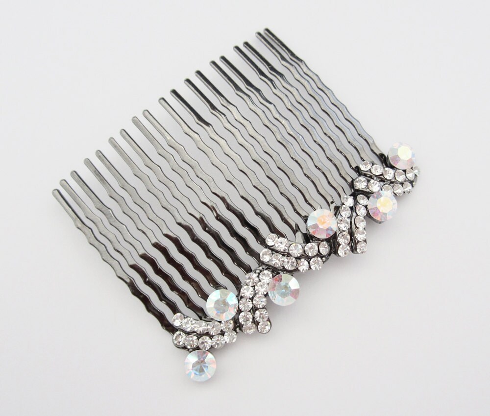 Crystal Hair Accessory Jewelry Comb Clip Anitique Silver  display picture 1