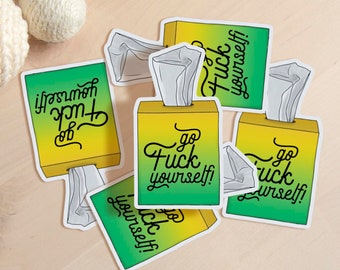 Go Fuck Yourself Sticker - Adult Tumbler Sticker - Funny NSFW GFY Laptop Sticker - Gift for Best Friend