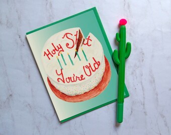 Old as Sh*t - Birthday Greeting Card