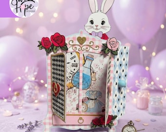 Alice in Wonderland's favor box.