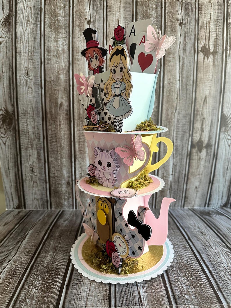 Alice in Wonderland Teacup Centerpiece: Birthday Party Decor - Etsy