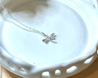 Tiny Dragonfly Necklace