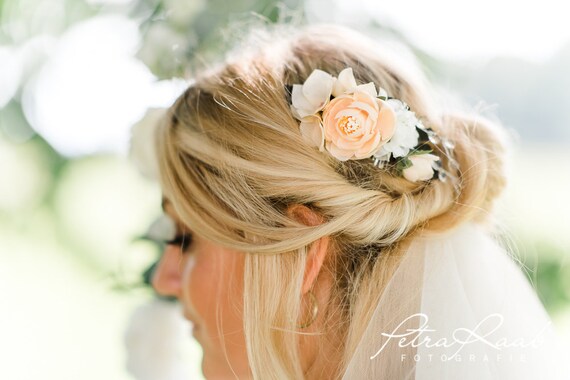 Ah4 Rican Hair Comb Bridal Hair Ornament Neckline Pink Flower Jewelry Wedding Dress Hairstyle Bridal Hair Haircomb