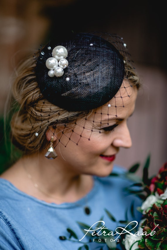 M58 Fascinator Headpieces Perlen Hutchen Royal Has Hat Ball Etsy
